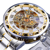 Diamond Luminous Royal Design Men Top Brand Mechanical Skeleton Wrist Watch