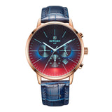 Color Bright Glass Men's Stainless Steel Wrist Watch
