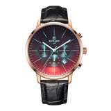 Color Bright Glass Men's Stainless Steel Wrist Watch