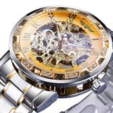 Diamond Luminous Royal Design Men Top Brand Mechanical Skeleton Wrist Watch