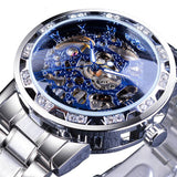 Diamond Luminous Royal Design Men Top Brand Mechanical Skeleton Wrist Watch