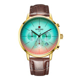 Color Bright Glass Men's Stainless Steel Wrist Watch