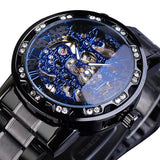 Diamond Luminous Royal Design Men Top Brand Mechanical Skeleton Wrist Watch