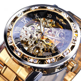 Diamond Luminous Royal Design Men Top Brand Mechanical Skeleton Wrist Watch