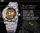 Diamond Luminous Royal Design Men Top Brand Mechanical Skeleton Wrist Watch