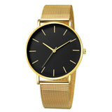 Luxury Watch Men Mesh Ultra-thin Stainless Steel Quartz Wrist Watch