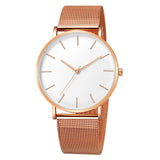 Luxury Watch Men Mesh Ultra-thin Stainless Steel Quartz Wrist Watch