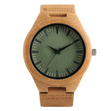 Bamboo Modern Wristwatch Analog Nature Wood