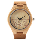 Bamboo Modern Wristwatch Analog Nature Wood