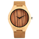 Bamboo Modern Wristwatch Analog Nature Wood