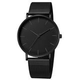 Luxury Watch Men Mesh Ultra-thin Stainless Steel Quartz Wrist Watch