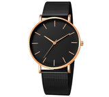 Luxury Watch Men Mesh Ultra-thin Stainless Steel Quartz Wrist Watch