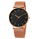 Luxury Watch Men Mesh Ultra-thin Stainless Steel Quartz Wrist Watch