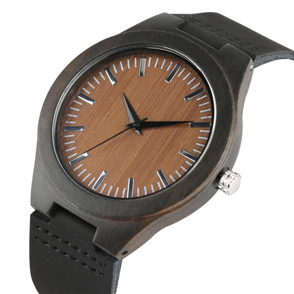 Bamboo Modern Wristwatch Analog Nature Wood